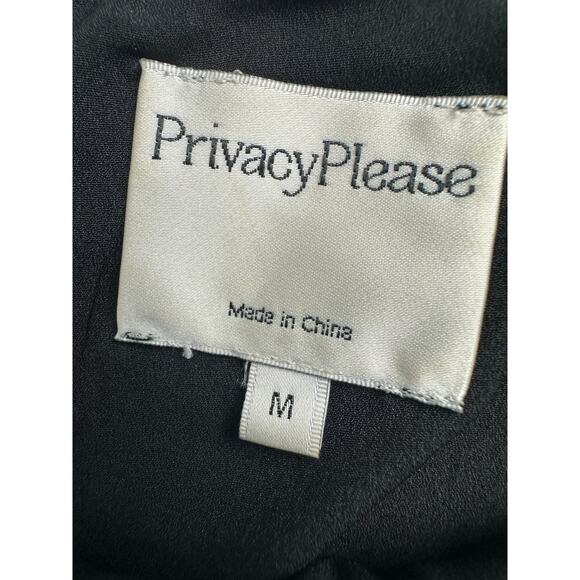 Privacy Please Revolve Size Medium Laguna Mini Dress Black Chiffon Sleeves - Picture 6 of 9